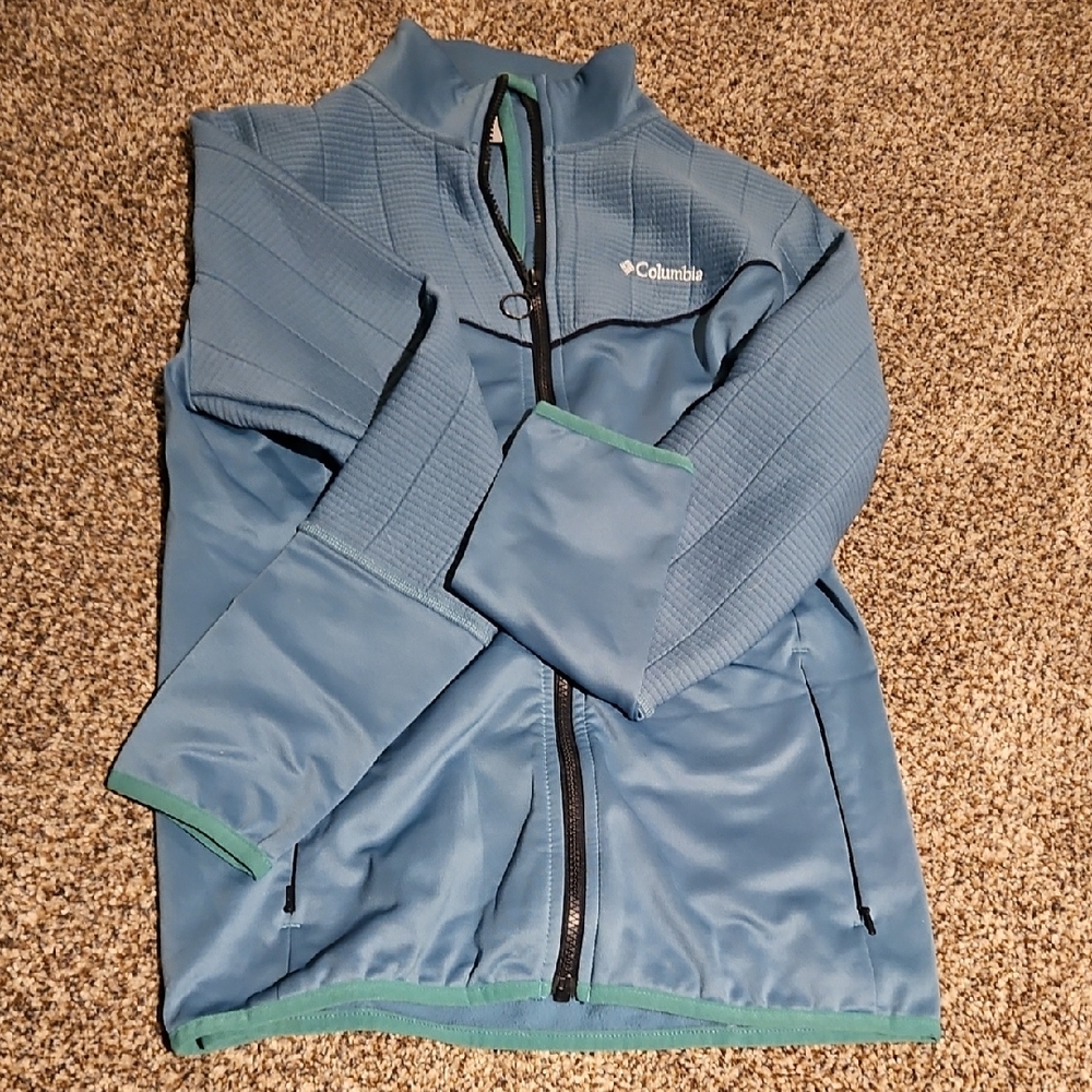 Womens Columbia Blue and Green/Teal Full-Zip Jacket